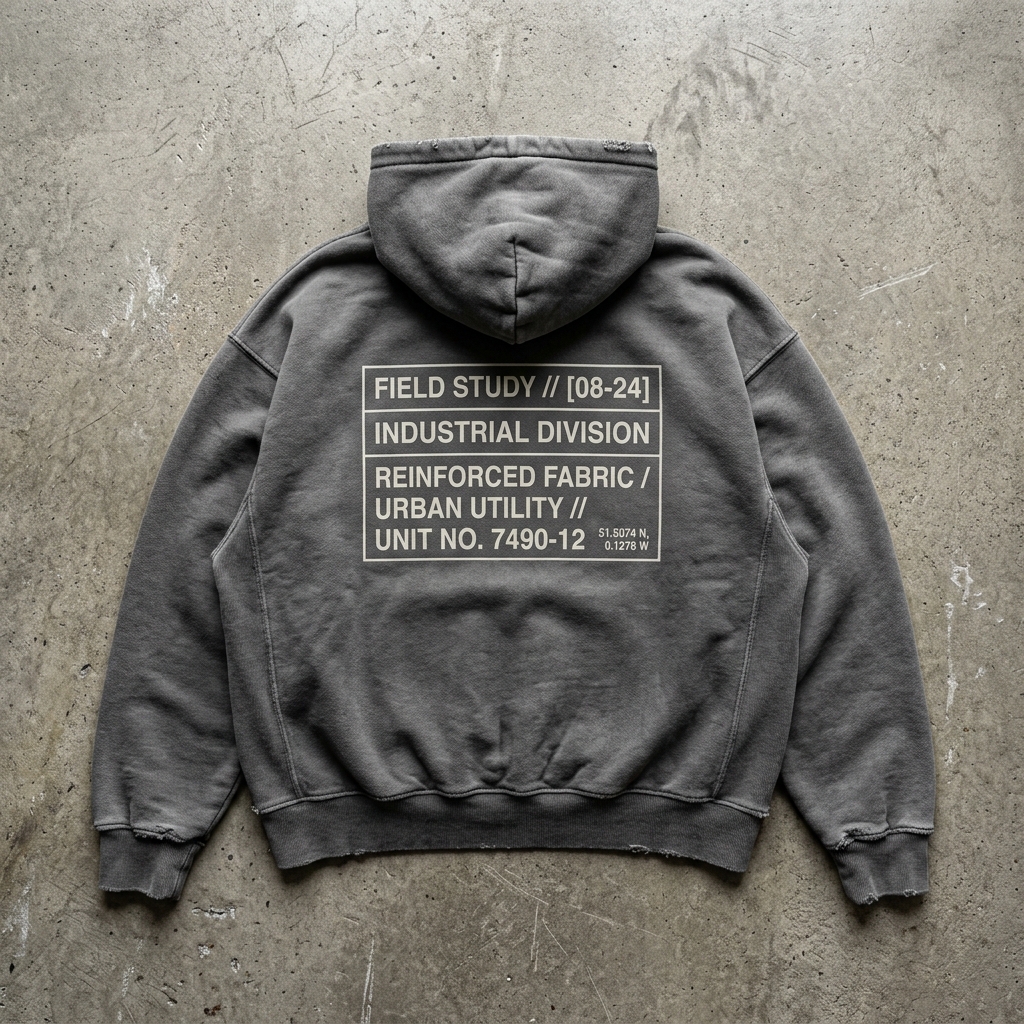Distressed Cement Hoodie Back