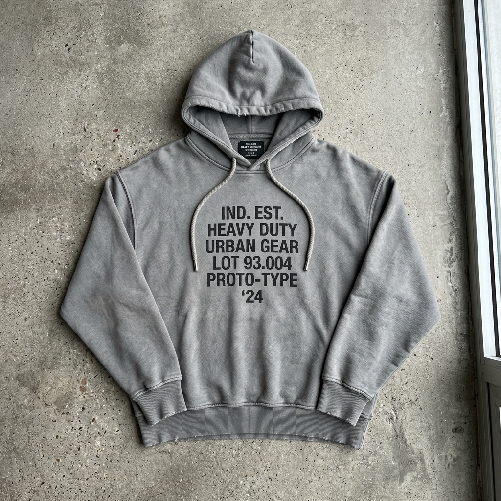 Distressed Cement Hoodie Front